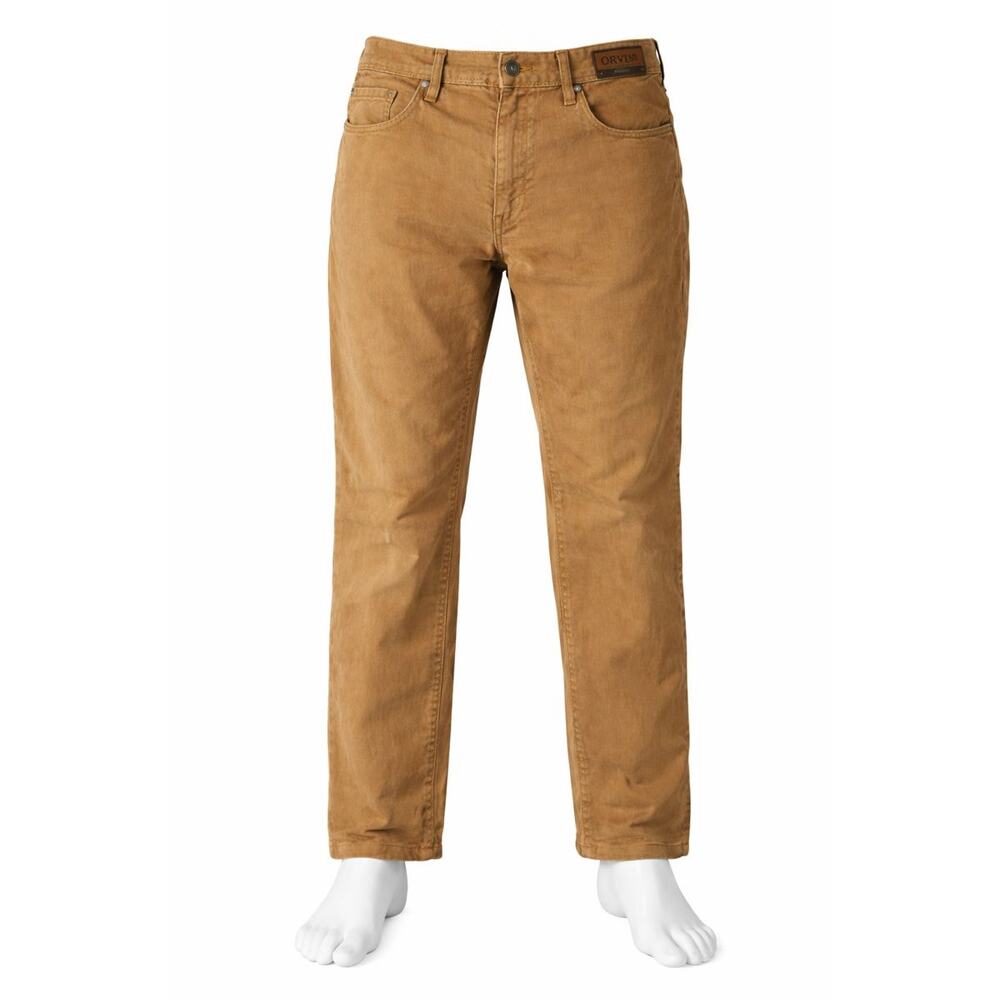Orvis Five Pocket Pants Mens 36x29 Brown Cotton Stretch Workwear comfortable